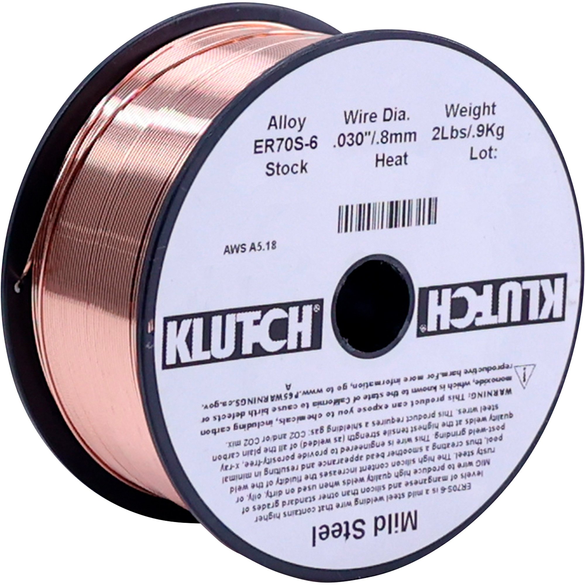 Klutch ER70S-6 Carbon Steel MIG Welding Wire